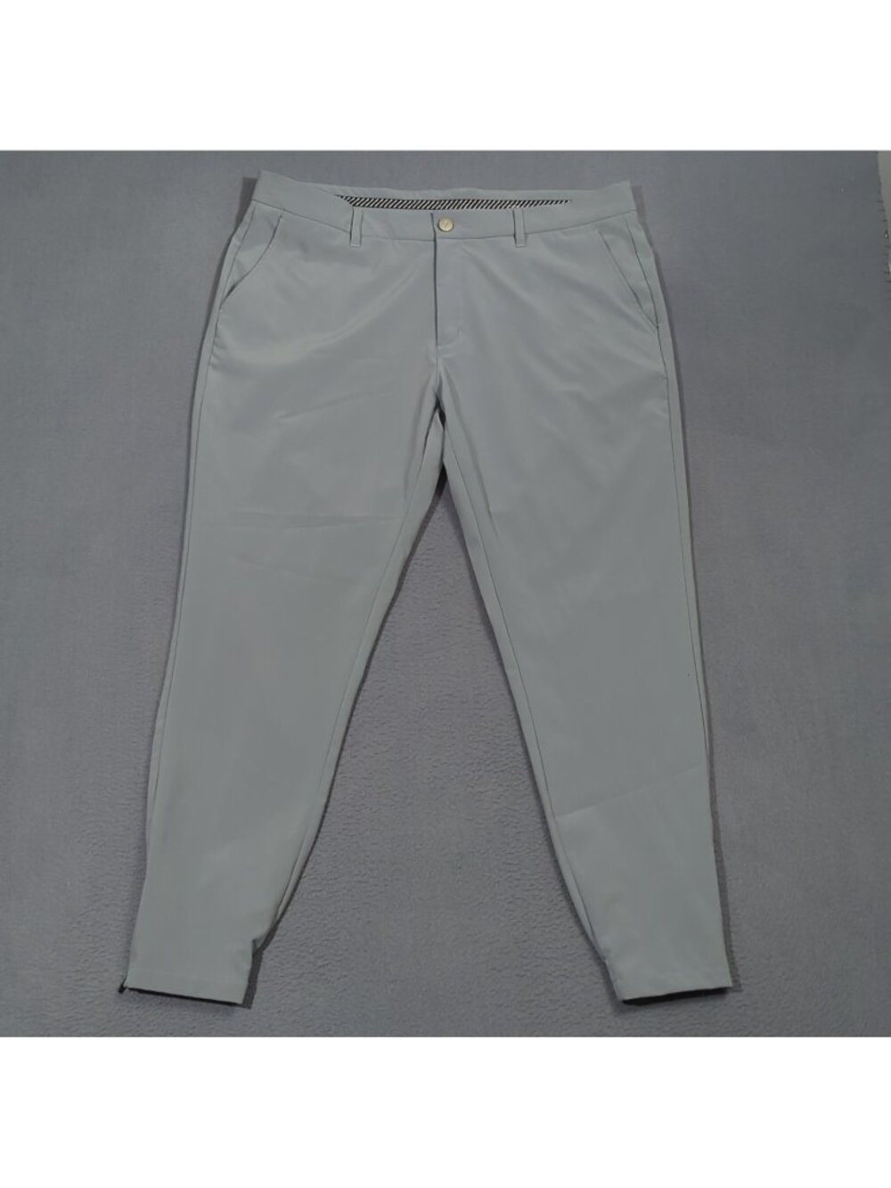 Primo Pants Men's 38 Regular Gray Joggers Ankle Zip Performance Stretch Golf